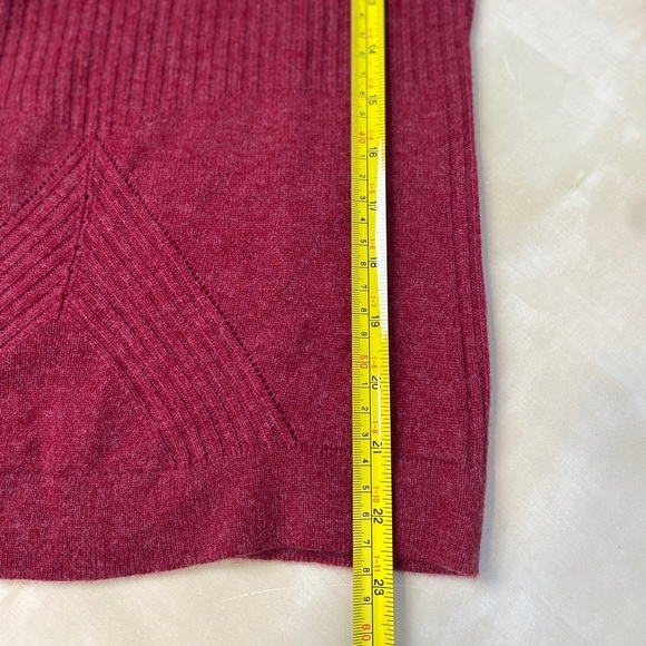Max Studio Lightweight 100% Cashmere Sweater Womens Small S Red Marled Preppy - Picture 4 of 8